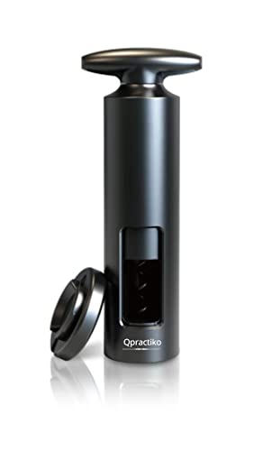 Cavatappi Rabbit Verticale In Metallo - Con Tagliacapsule E Spirale Di Ricambio - Nero - Idea Regalo - Foto 7