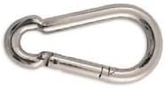 7/16" Zinc Plated Steel Spring Hooks Carabiners (100)