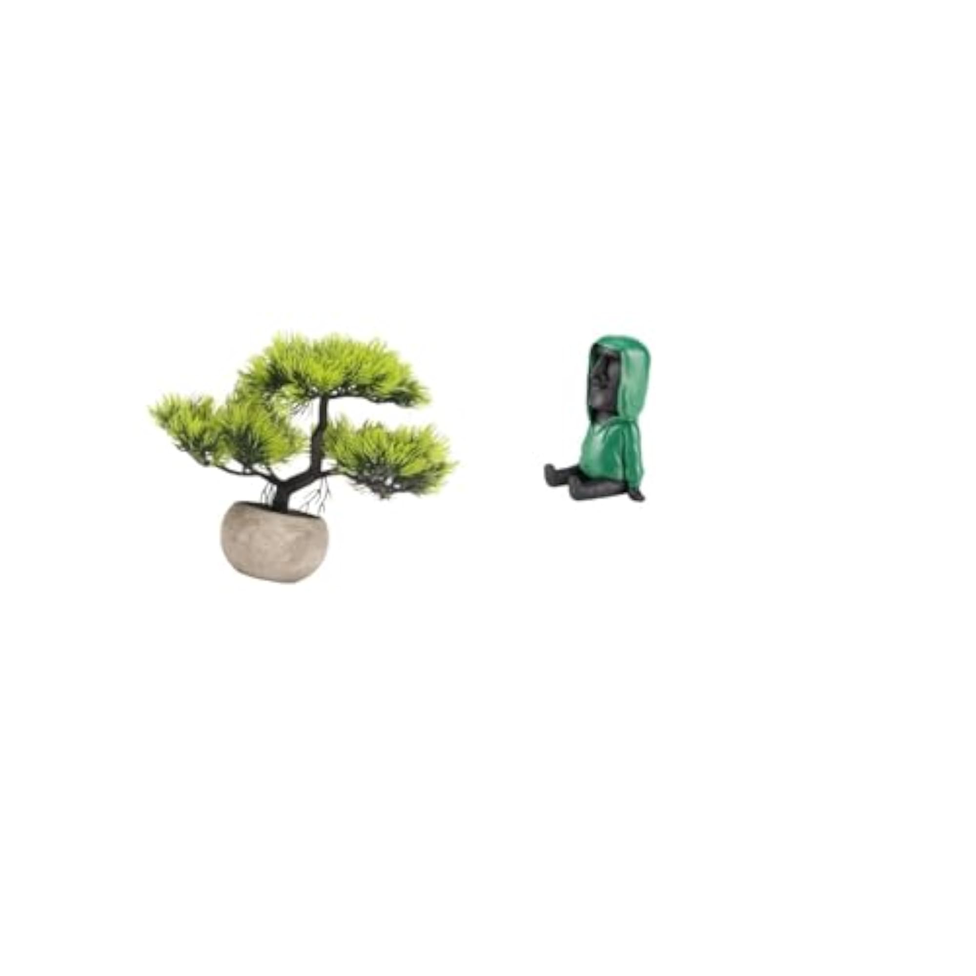 Artificial Bonsai Tree Easter Island Head Statue