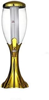 Beer Dispenser 1.5L Wine Beer Cannon Hotel Bar Cocktail Beer Dispenser Black Tea Bucket Restaurant Tea Drink Appliance Gift Wine Pourer Drink Tower Beer Liquor Beverage Dispenser (Color : Golden 1.5
