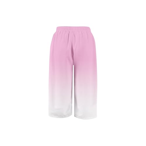 Girls Wide Leg Casual Pants Kids Side Slit Long Trouser Elastic Waist Flowy Cute Track Pants 4 to 14 Years4