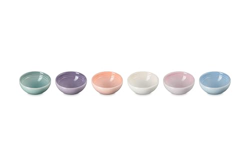 Le Creuset Stoneware Set Of 6 Vancouver Pinch Bowls Pastel Multi Color