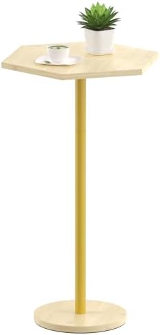 Small Drink Table, Cocktail Tables, Accent Side Table with Pedestal for Small Spaces in Living Room, Bedroom, Corner, Wood