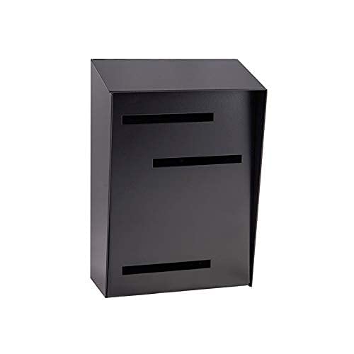 Indian Decor. 40041 Modern Mailbox | Metal Modern Mailbox | Vertical Black | Letter Box