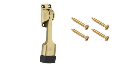 Image of Door Stoppers Rubber for Home with Screw Super Bullet, Silver Gold Finish, 5 Inch, Pack of 2