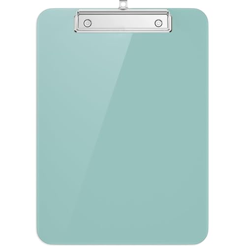 ZQTUMM クリップボード a4 バインダー クリップファイル 縦型 ピュ アカラー シンプルさ ルーズリーフ バインダー 壁掛け ペンクリップ 画板 防水 文房具 携帯便利 学生 教師 看護師 会社員用 会議用パッド 筆記に便利 (ミズアサギ) (ミズ