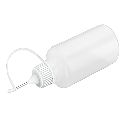 12 Pcs 1 Ounce Needle Tip Glue Bottle 30Ml Plastic Dropper Bottles For Small Gluing Projects, Paper Quilling Diy Craft, Acrylic Painting, White Lid #TOP2