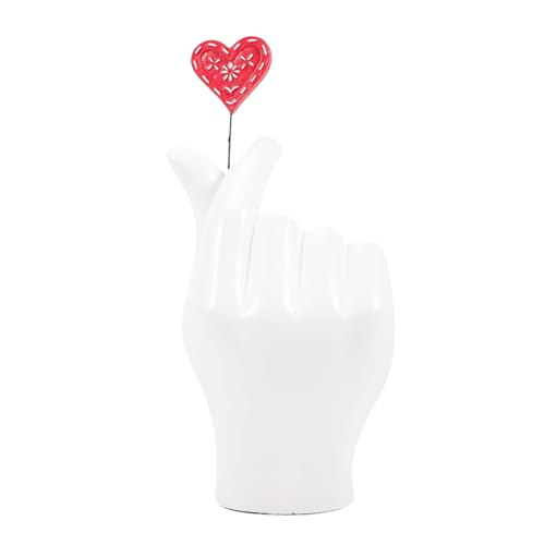 Ornamento Gestual de Mano en Forma de Corazón de Resina 7.48In