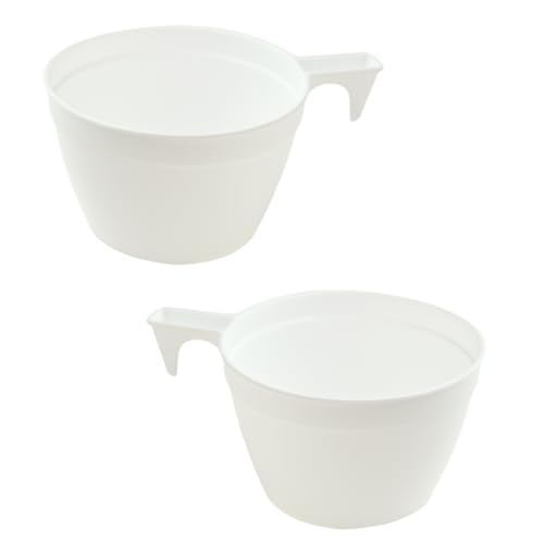 Lot de 250 tasses blanches de 10 cm avec anse pour café et boissons chaudes
