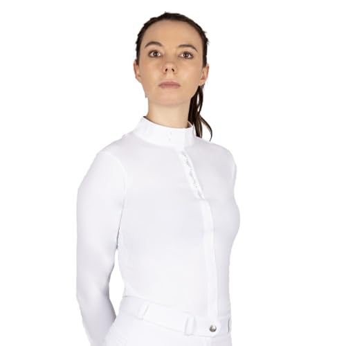Image of Coldstream Womens/Ladies Larkhall Diamante Show Shirt (S) (White)