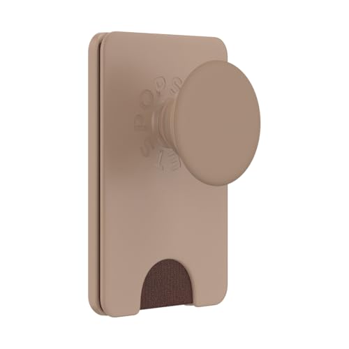 Image of PopSockets Phone Wallet for MagSafe, Phone Card Holder with Grip, Neutral - Latte