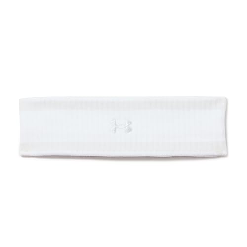 Under Armour Unisex-Adult Lightweight Terry Headband (100) White/White/Distant Gray One Size Fits Most