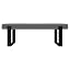 Vintage Leather Light Grey - Matte Black