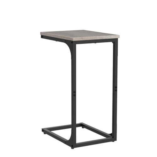 Image of VASAGLE C-Shaped End Table Set of 2, Small Sofa Side Table with Metal Frame