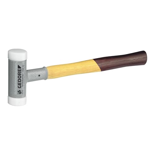 GEDORE Rückschlagfreier Schonhammer, Ø 80 mm, Hickorystiel, Austauschbare Polyamid-Köpfe – Ansicht 1