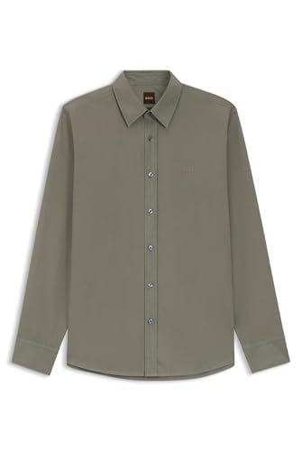 Chemise Regular BOSS Hommes Relegant 6 en popeline de coton blanc