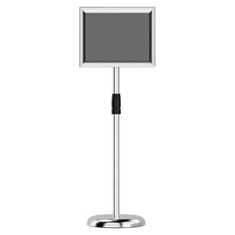 AceShow 8.5 x 11 inch Sign Holder Stand, Square, Silver Cover