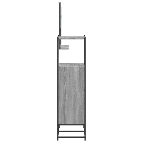 Muebles de baño de 3 piezas en madera Sonoma resistente gris 8