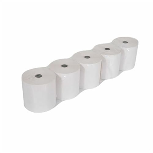iggual  Pack 5 Rollos Papel Térmico 80x80x13 mm – Papel para Tickets TPV, Cajas Registradoras y Datáfonos – Rollos Térmicos 80 mm – Sin BPA – Impresoras Térmicas