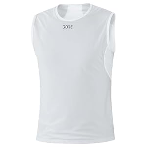 GORE WEAR Herren Windstopper Base Layer Shirt Ärmellos, Light Grey/White, XL EU