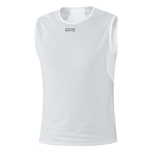 GORE WEAR Herren Windstopper Base Layer Shirt Ärmellos, Light Grey/White, XL EU