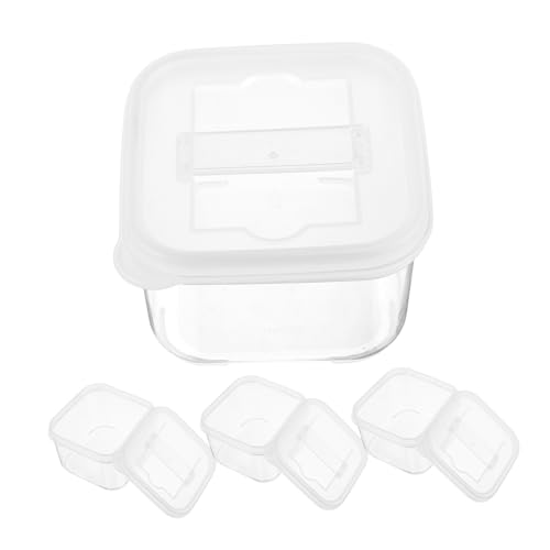 SOLUSTRE 4Pcs Mini Food Containers Lab Sample Containers Sampling Box with Lids for Food and Soil Samples Storage for Home and Laboratory Use