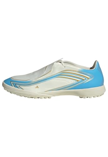adidas Unisex Adulto F50 Messi League Turf Football Shoes, Ivory/Semi Blue Burst/Icey Blue, 40 EU