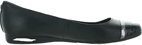 Anne Klein womens Rejoyce Ballet Flat, Black Leather, 10 US | Image 1