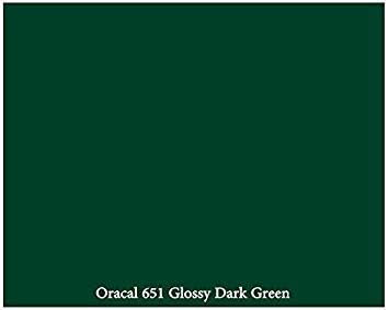 VinylXSticker - Rollo de vinilo brillante ORACAL 651 verde oscuro con respaldo adhesivo para cortadores de manualidades, perforadores y cortadores