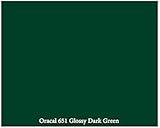 12' x 10 ft Roll of Glossy Oracal 651 Dark Green Adhesive-Backed Vinyl for Craft Cutters, Punches and Vinyl Sign Cutters by VinylXSticker