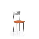 40 cm. fanmuebles - Silla de Cocina Isabel Varios tapizados - Polipiel Naranja
