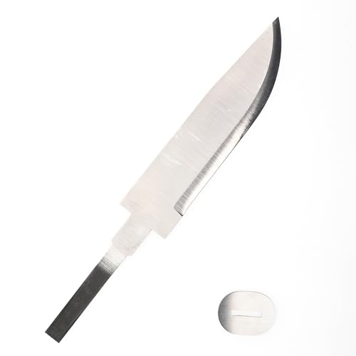 BPS Knives Blank 06 - Blank Blade for Knife Making - 5" Stainless Steel Rat Tail Blade - Scandinavian Scandi Grind Knife Blank - DIY Knives Making Blades