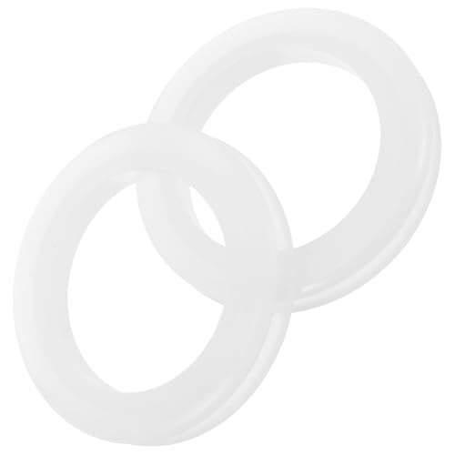IWOWHERO Lot de 2 Anneaux de Trou en Silicone Transparent pour Parasol de Table de Patio Accessoires Anti-Secousse et Étanchéité Protection la Poussière Vent pour Parasol Extérieur