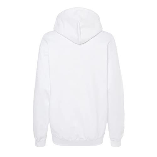 Sweat à capuche Gildan Softstyle blanc anti-pilling molleton confortable L - 3