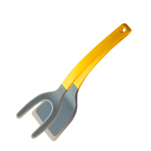 BESPORTBLE Silikon Eierzange und Pfannenwender Antihaftbeschichtet Multifunktional zum Wenden Von Steak Fisch und Pfannkuchen Hitzebeständig und Kratzschonend für Kochgeschirr