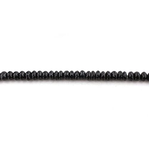 Rondelles facettées en onyx noir naturel 9mm de 13 pouces pour vos créations