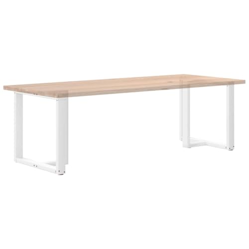 Pieds de table à manger en acier blanc pour créer un bureau scandinave lumineux - 8