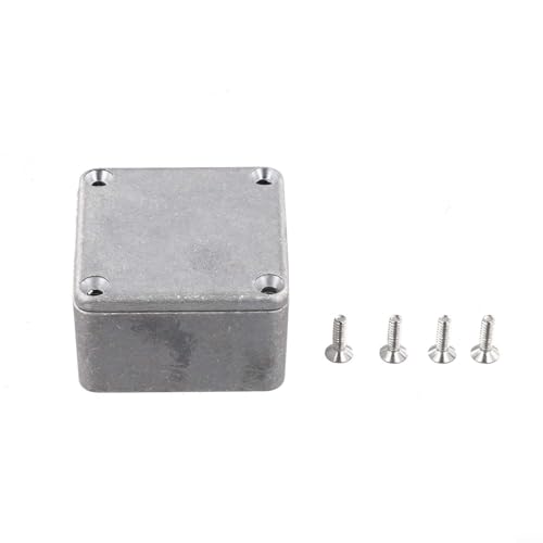 Stomp Box Housing Aluminium Guitar Effects Pedal Enclosure 1590B Style Small Metal Project Box DIY Pedal Build Kit Electric Guitar Accessory(1590LB50.5x50.5x31mm)