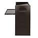 Mobile Wooden Podium with Sliding Side Board, 46in Floor Standing Lectern Podium Stand with Storage Shelves & 4 Wheels (2 Lockable) for Classrooms Seminars Office School Black