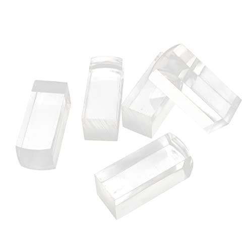 EXCEART 透明アクリル製空白正方形スタンプ 30×30×66mm 5個セット DIY用彫刻可能シール オフィス クラフト 日記装飾向けの商品画像（Amazon）