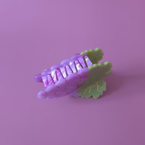 Pinzas para cabello small de acetato color uva miniatura 5