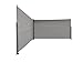 Aufun Seitenmarkise Sonnenschutz Windschutz Sichtschutz Polyester Markisenstoff, für Terrasse Garten Camping (2 * 6m, Grau)