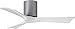 Matthews IR3H-BN-MWH-42 Irene Indoor/Outdoor Damp Location 42" Hugger Ceiling Fan with Remote & Wall Control, 3 Wood Blades, Brushed Nickel