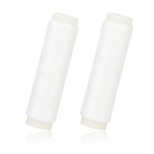 2 Pcs Fishing Thread Elastic Bait Thread for Fishing Nylon Fishing String Invisible Fishing Line 0.1mm 656 Ft per Spool Elastic Bait Thread Clear Stretchy String for Salmon Sturgeon Catfish