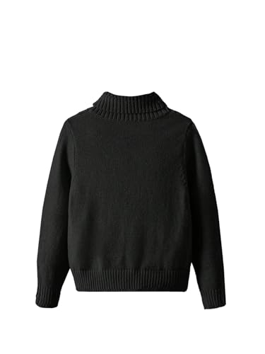 SOLY HUX Toddler Girl's Turtleneck Sweater Long Sleeve Fashion Cable Knit Casual Jumper Tops2