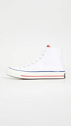 Image of Converse Men's Chuck 70 Twisted Tongue High Top Sneakers, White /University Red /Egret, 8.5 Medium US