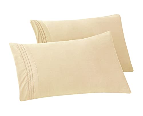 Premium Hotel Quality 2-Piece Pillowcase Set, Luxury & Softest 1500 Thread Count Egyptian Quality Bedding Pillowcases, Wrinkle and Fade Resistant Premium Hotel Quality 2-Piece Pillowcase Set, Luxury & Softest 1500 Thread Count Egyptian Quality Bedding Pillowcases, Wrinkle and Fade Resistant