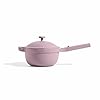 Our place perfect pot mini 25qt nonstick ceramic sauce pan with lid versatile cookware for stovetop and oven steam bake braise roast ptfe pfoa free toxin free easy to clean lavender  urban country home decor