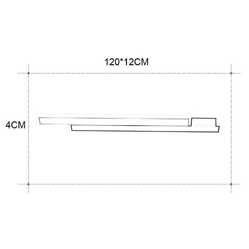 Luces de pared LED modernas de 28W tipo aplique de pared de tira larga metálico 5