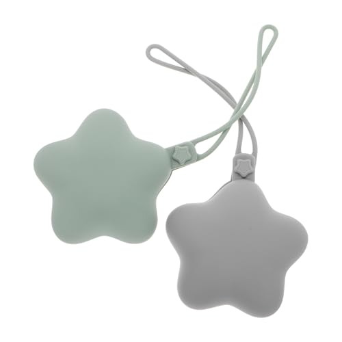 Hohopeti Pacifier Cleaning Storage 2pcs Silicone Pacifier Holder Case Dustproof Portable for Home Travel